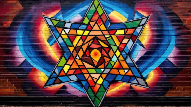 Foto estrela da fé judaica