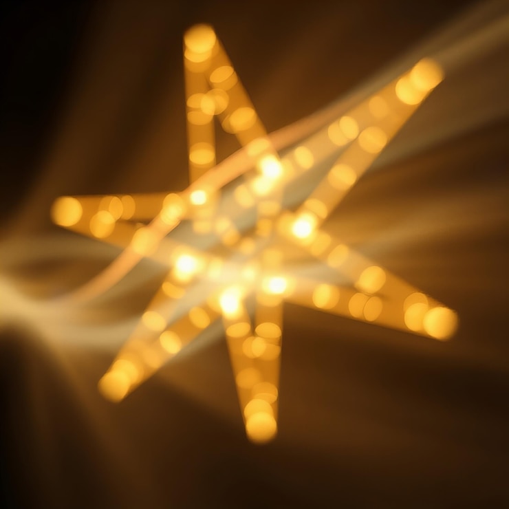 Foto estrela de luz de natal de alta qualidade
