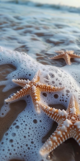 Foto estrela de mar na praia conceito de verão