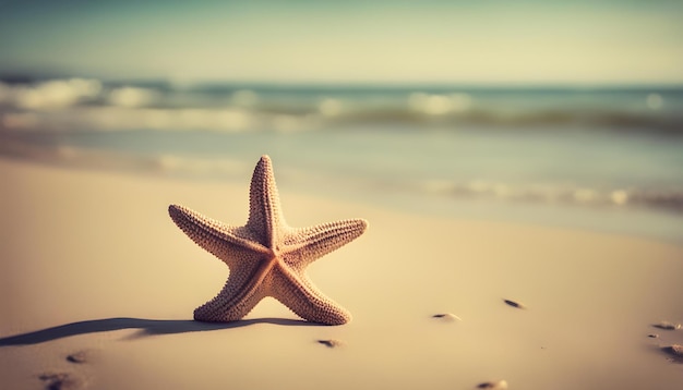 Estrela de mar na praia
