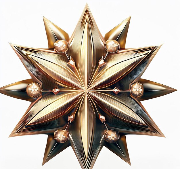 Foto estrela de natal decoração de natal imagem dourada ícone avatar sorridente