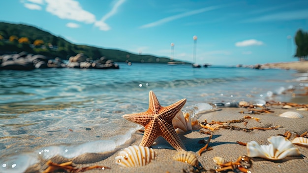 estrela do mar na praia