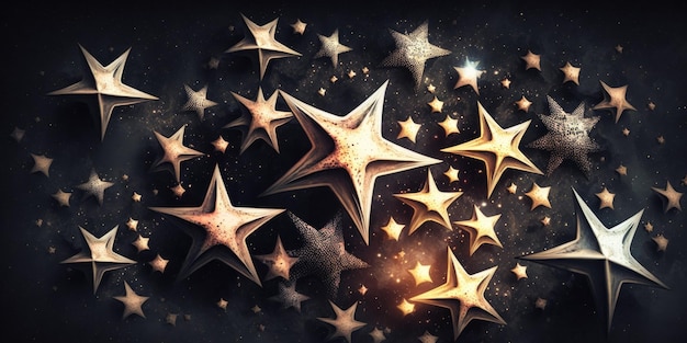 Estrelas brilhando em um fundo de espaço