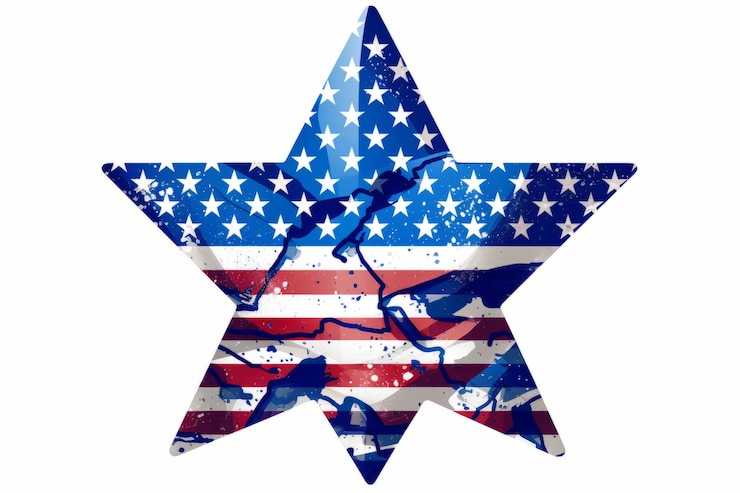 Foto estrelas brilhantes da herança judaica americana celebrando contribuições para a história dos estados unidos