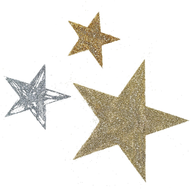 Estrelas brilhantes e empoeiradas png transparente