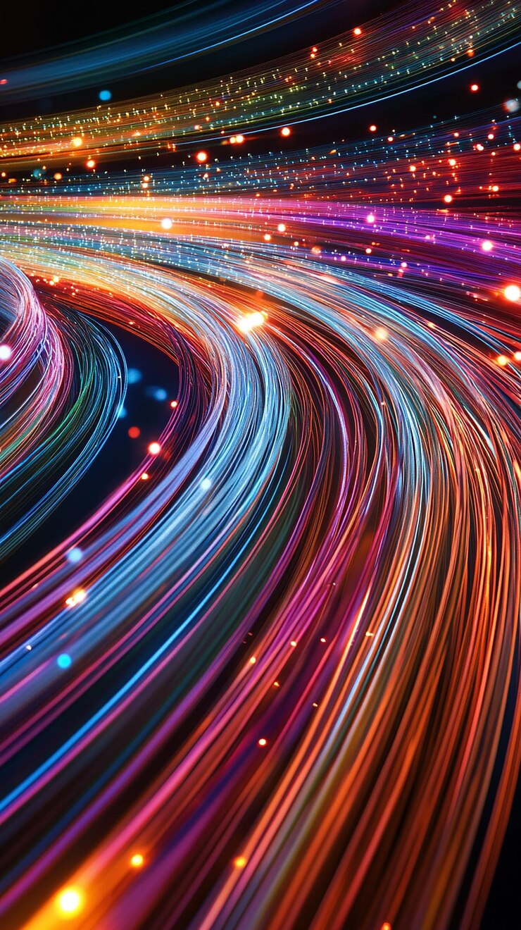 Foto estrelas de luz abstratas com várias cores