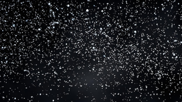 Foto estrelas de neve luzes cintilantes gotas de chuva em fundo preto ruído abstrato generativo ai