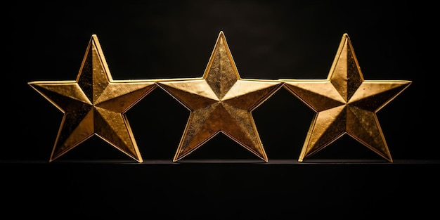 Estrelas douradas com fundo preto