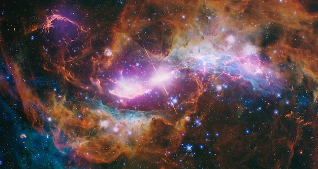 Estrelas e galáxias distantes Fundo de papel de parede Papel de parede de espaço de ficção científica Elementos desta imagem fornecidos pela NASA