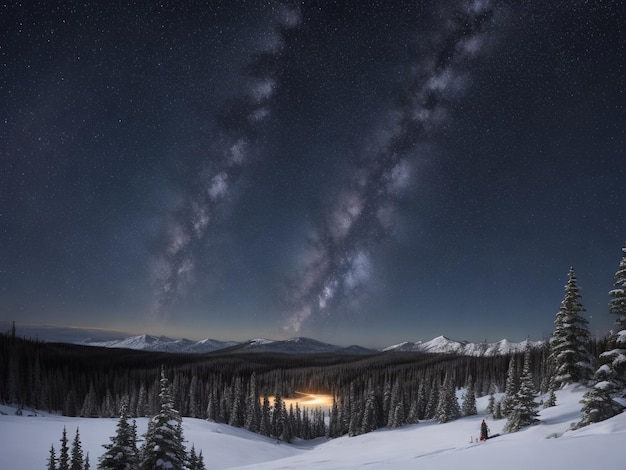 Estrelas infinitas no céu