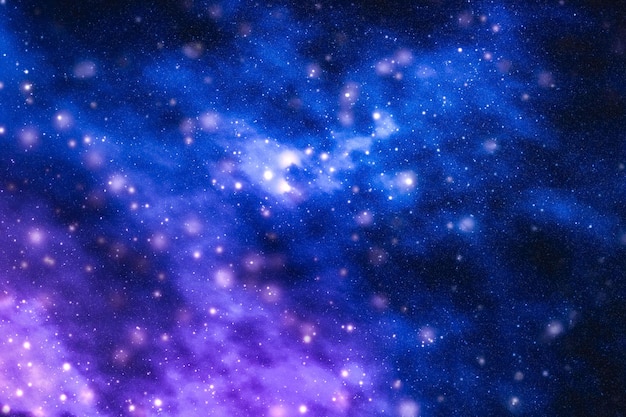 Estrelas planeta e galáxia no universo cosmos espaço e fundo de ciência de viagem no tempo