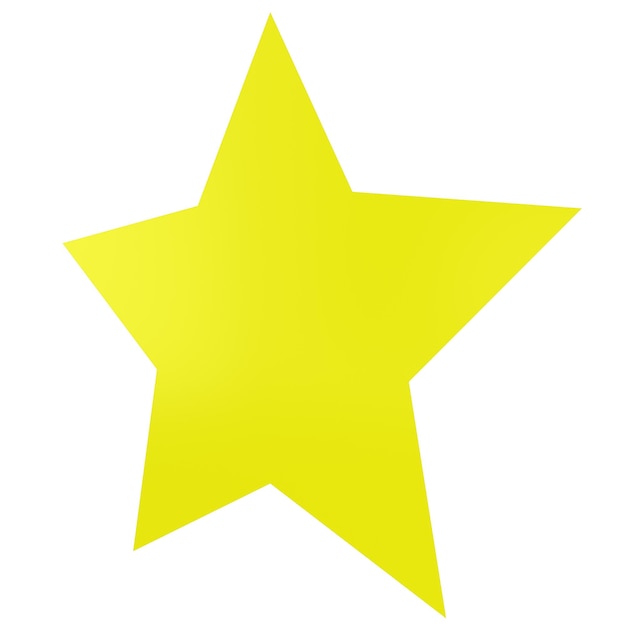 Estrella 3d estrella de 5 puntas estrella de Navidad aislada