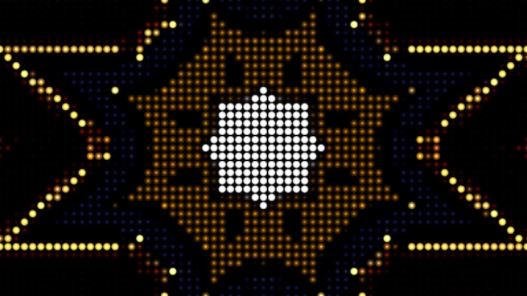 Foto estrella abstracta de bucle mandala de fondo rectángulo