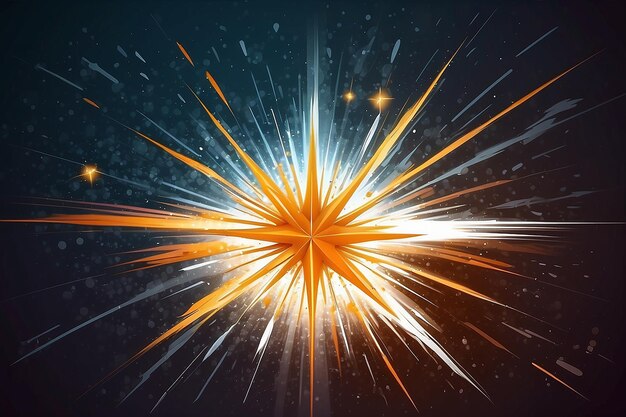 Estrella abstracta o sol Efecto de explosión Efecto de movimiento rápido Fondo vectorial