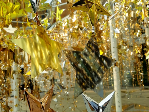 Estrella de decoración de estilo moderno brillante para la celebración de Navidad y año nuevo festivo y tiro al aire libre.