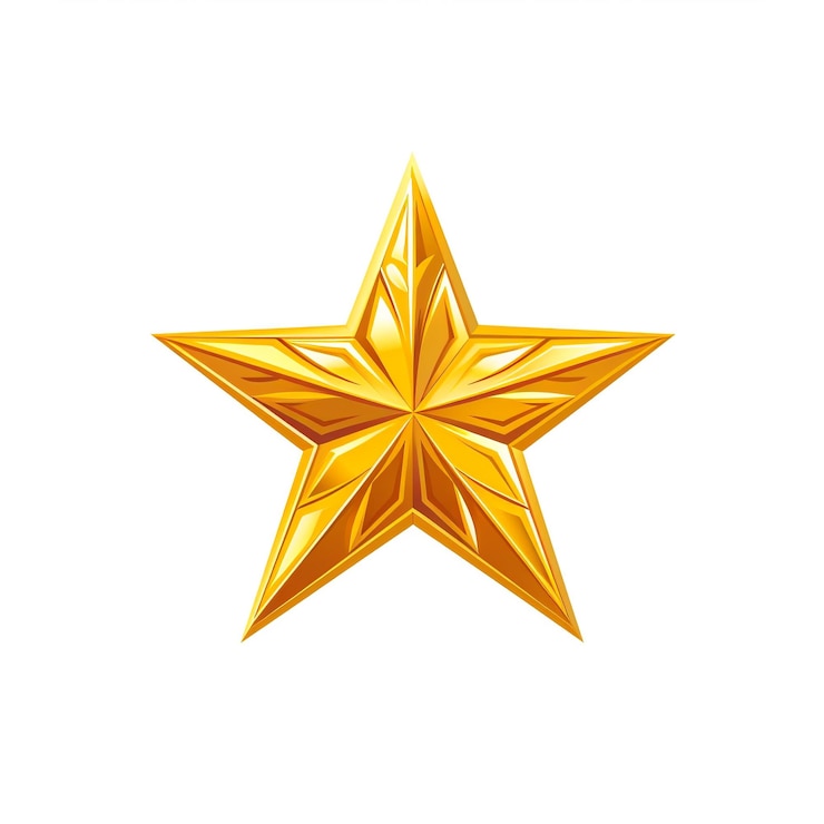 Foto una estrella dorada con una estrella en ella