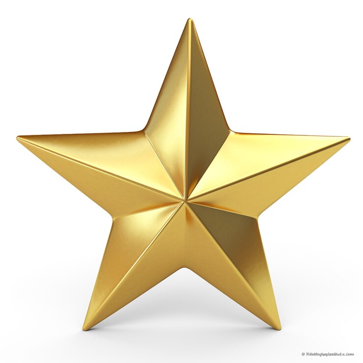 Foto una estrella dorada con una estrella en ella