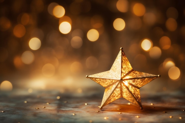 La estrella dorada de Navidad