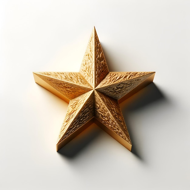 Una estrella dorada pulida que brilla brillantemente un símbolo de excelencia y prestigio