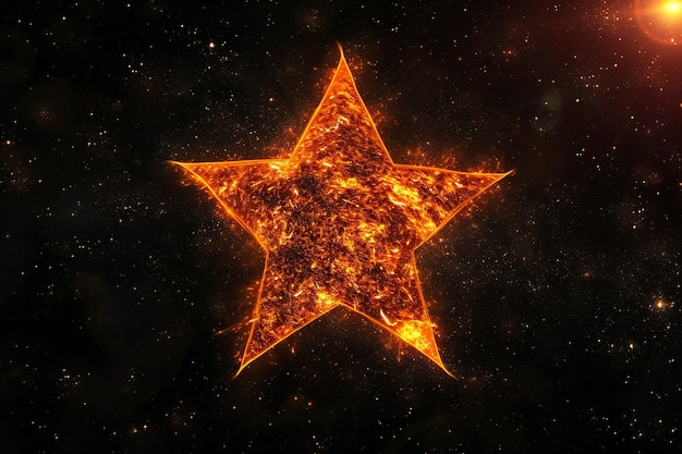 estrella en el espacio