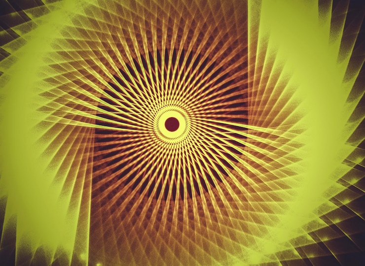 Foto estrella. fondo de diseño creativo, estilos fractales con diseño de color de formas de ensueño imaginación y fantasía