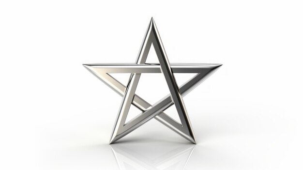 Estrella judía aislada en fondo blanco