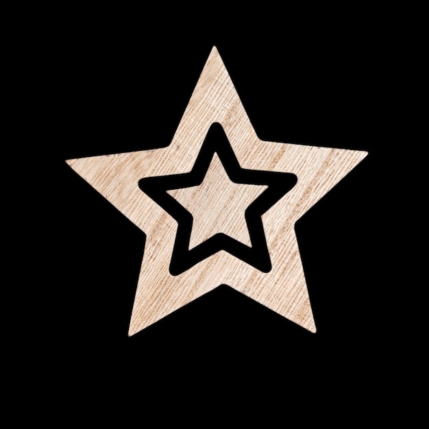 Estrella de madera para decorar un árbol de Navidad