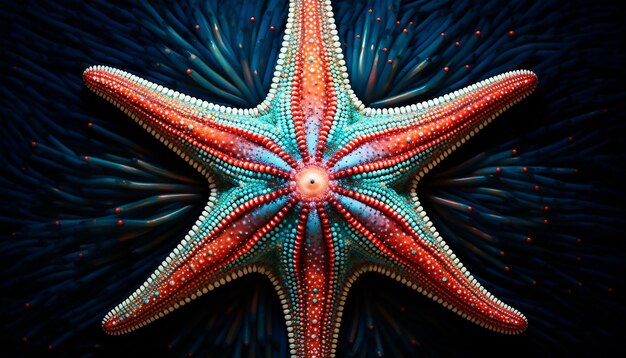 Foto una estrella de mar de 1000 colores