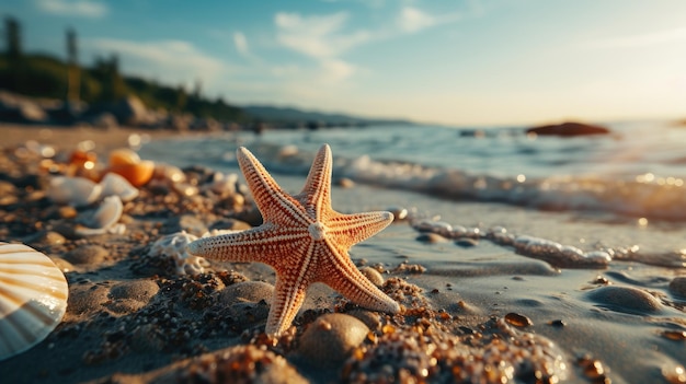 estrella de mar en la playa