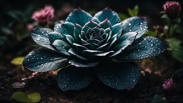 estrella negra flor de rosa salpicaduras artísticas estéticas para el diseño de camisetas de tono oscuro muy detallado