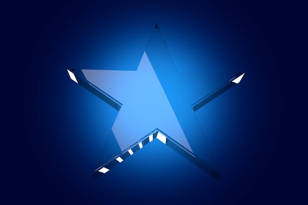 Estrella de vidrio azul