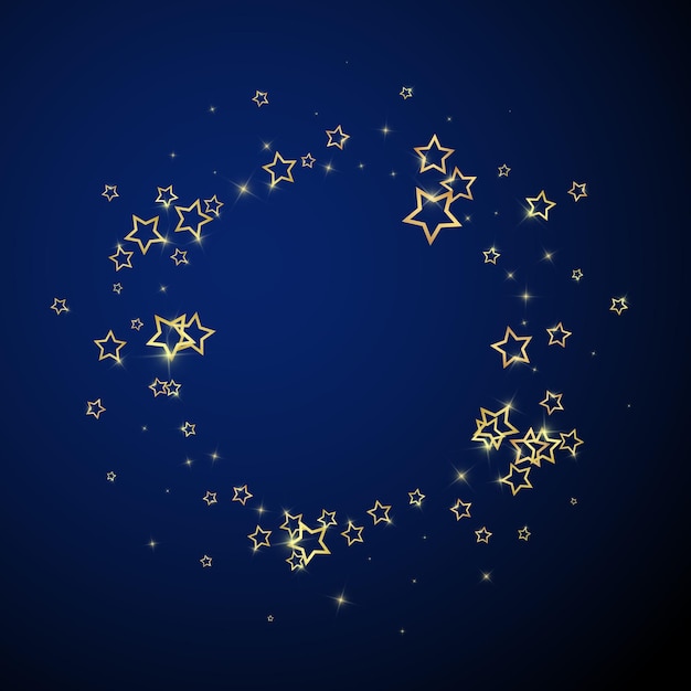 Estrellas centelleantes esparcidas volando al azar