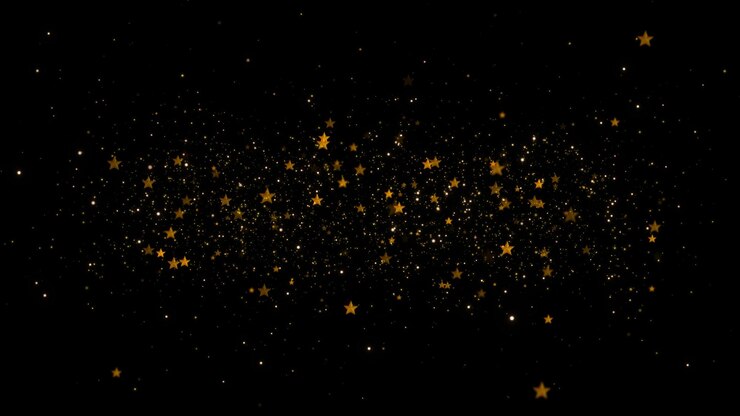 Las estrellas doradas brillan en el cielo nocturno