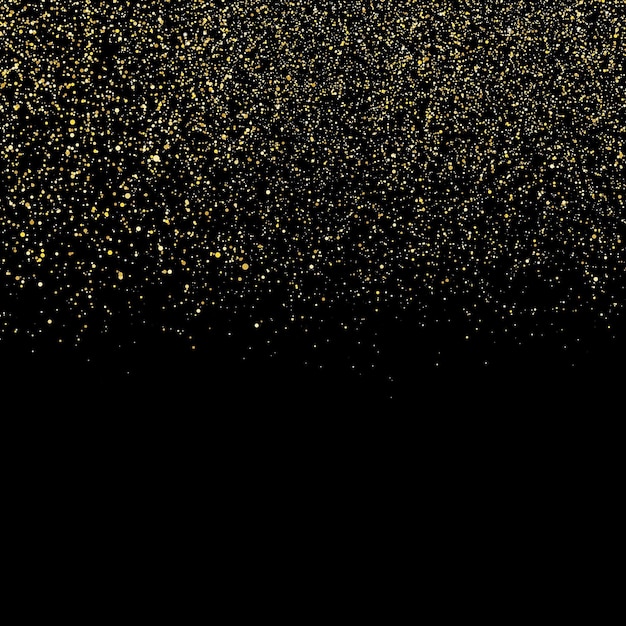Estrellas doradas puntos dispersos textura fondo de confeti