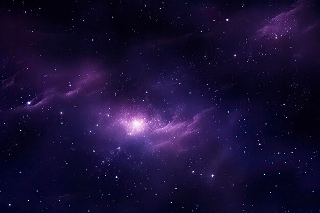 Estrellas espaciales galácticas púrpuras en el espacio exterior