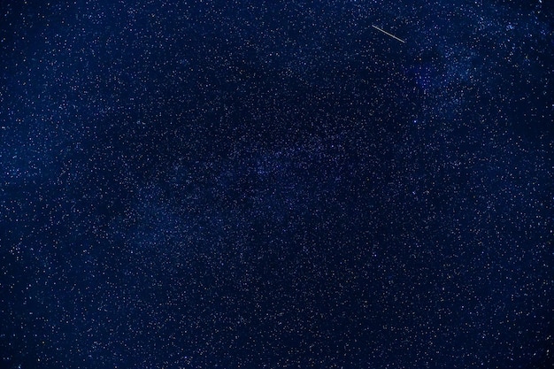 Estrellas en el fondo del cielo estrellado azul nocturno Galaxias y universos de la Vía Láctea en un fondo oscuro y profundo