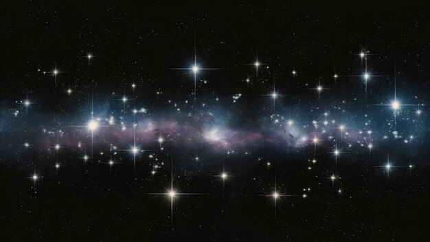 Foto las estrellas y las galaxias el espacio exterior el cielo de la noche el universo el fondo estrellado negro del brillante campo estelar