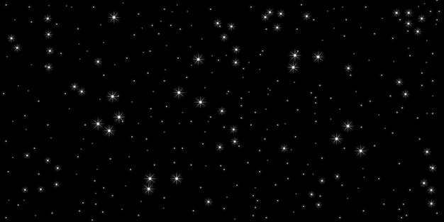 Las estrellas llenan el cielo y las nebulosas ondulan y se curvan por la noche Fotografía en blanco y negro telón de fondo y ciencia