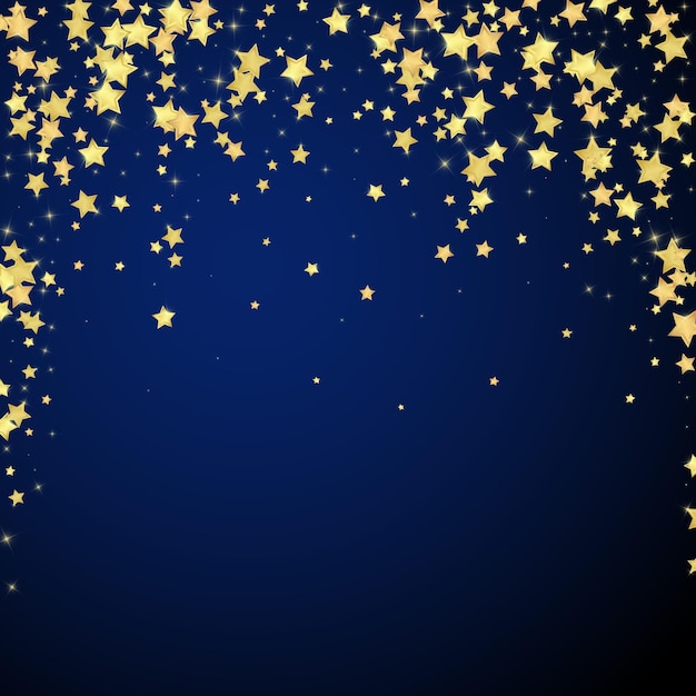 Estrellas mágicas superpuestas por vectores Estrellas doradas dispersas