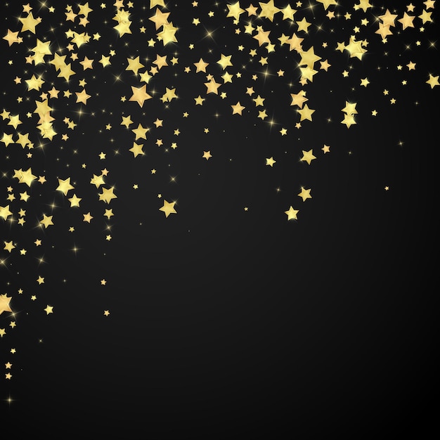 Estrellas mágicas superpuestas por vectores Estrellas doradas dispersas