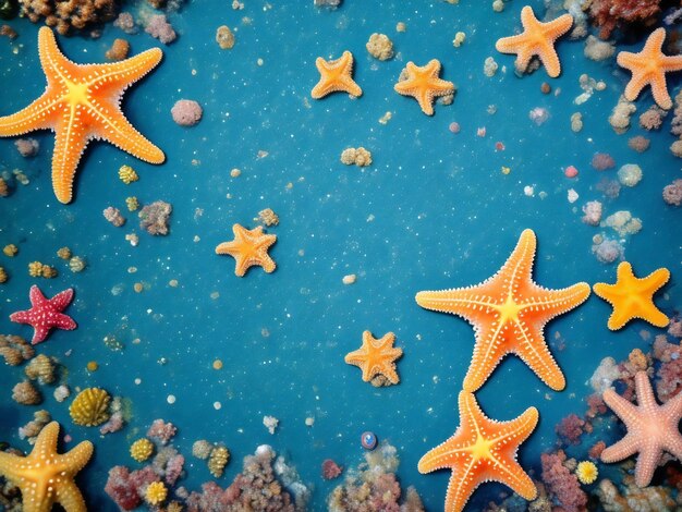 Las estrellas de mar en el fondo del mar han generado