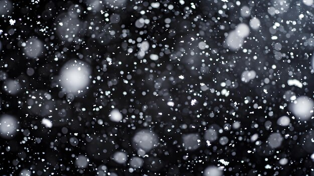 Foto las estrellas de nieve parpadean luces gotas de lluvia en fondo negro ruido abstracto