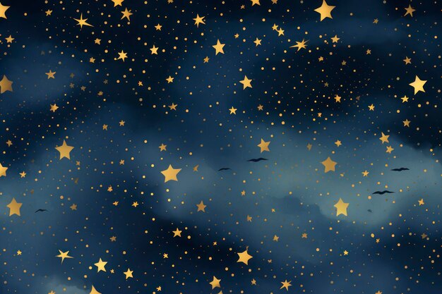 estrellas perfectas fondos caprichosos de noche estrellada dorada