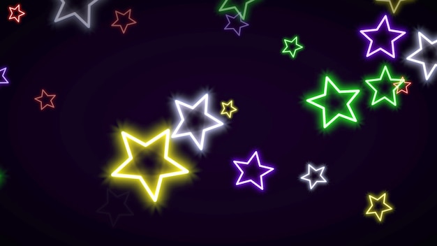 Estrellas retro coloridas, fondo abstracto. Elegante y lujoso diseño geométrico dinámico de los años 80, 90 en estilo memphis, ilustración 3D