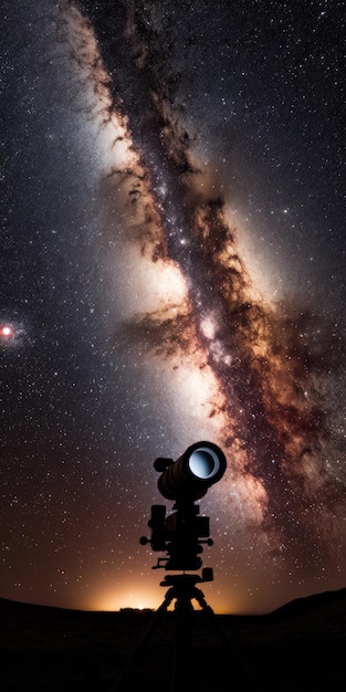 Foto estrellas de la vía láctea fotografiadas con un telescopio astronómico