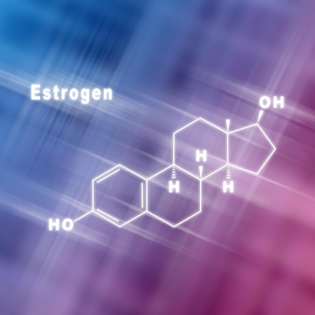 Estrógeno hormona fórmula química estructural