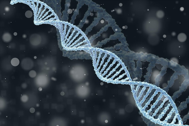 Estructura del ADN humano de hélice azul
