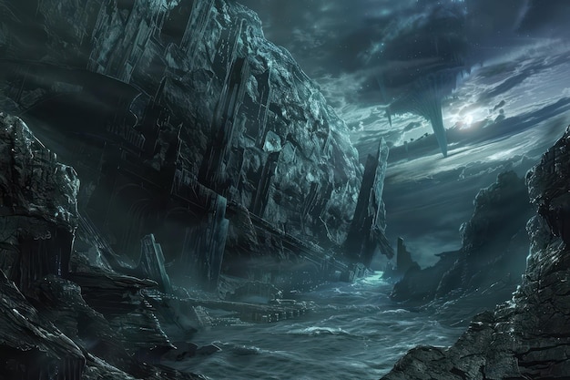 Estructura alienígena misteriosa en las profundidades oscuras del océano
