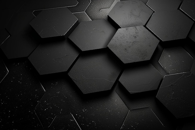 Estructura de celda negra oscura diseño de fondo hexagonal ar c