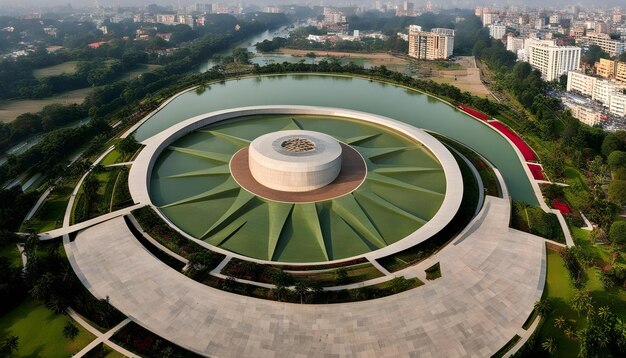 una estructura circular con un diseño circular en el centro